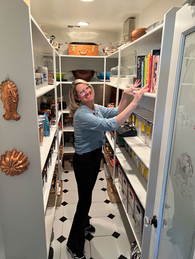 professional organizer organizing pantry