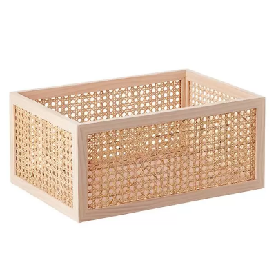 The Container Store Artisan Rattan Cane Bin