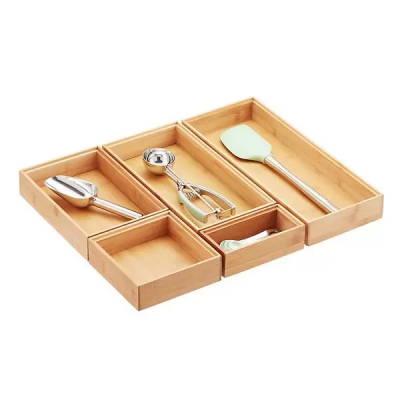 The Container Store Kyoto Bamboo Stacking Drawer Organizer