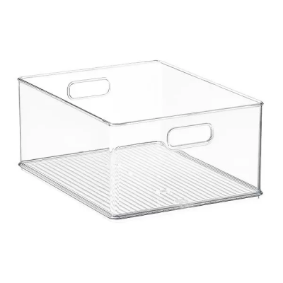 iDesign Linus Stackable Storage Bin Clear